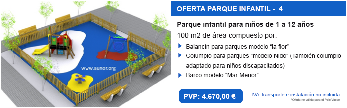 Oferta parques infantiles para centros comerciales. AUNOR SL.